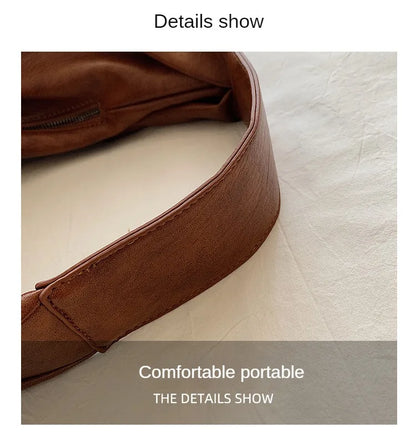 Big Black Shoulder Bags for Women Large Hobo Shopper Bag Solid Color Quality Soft Leather Crossbody Handbag Lady Travel Tote Bag