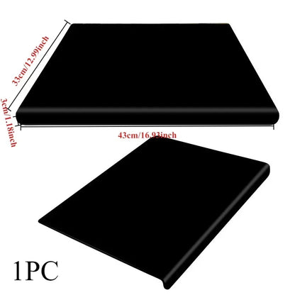 1pc Large Black /White Acrylic Cutting Board with Countertop Edge with Lip Edge - Hand Wash Only, - Ideal Gift for Parents