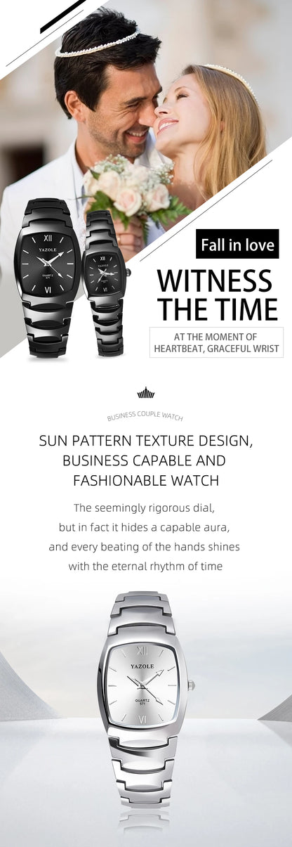 UTHAI Men's Watch Light Luxury Tungsten Steel Glow Waterproof Clock Couple Watches Women's Fashion Quartz Wristwatches Gift