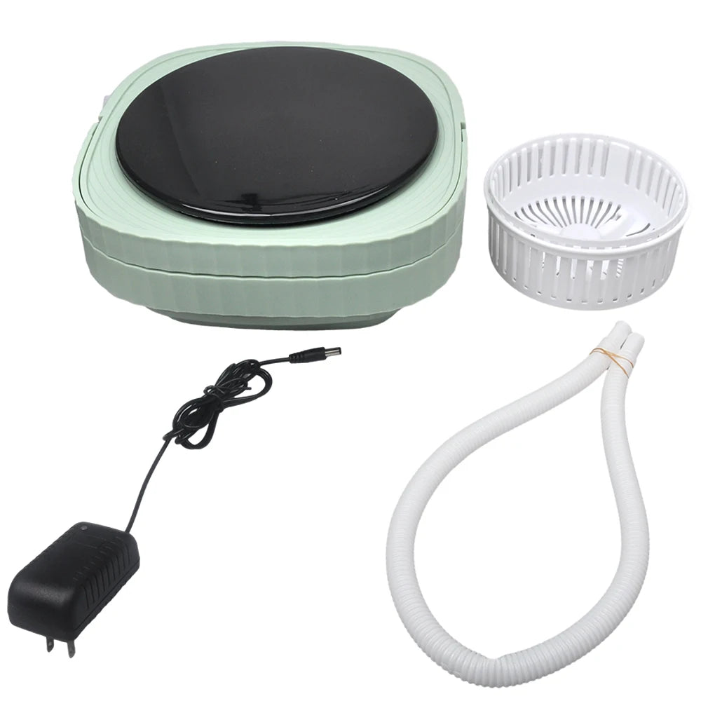 6L/11L Foldable Portable Washing Machine with Spin Dryer | Ultrasonic Mini Washer for Clothes, Underwear & Travel Use