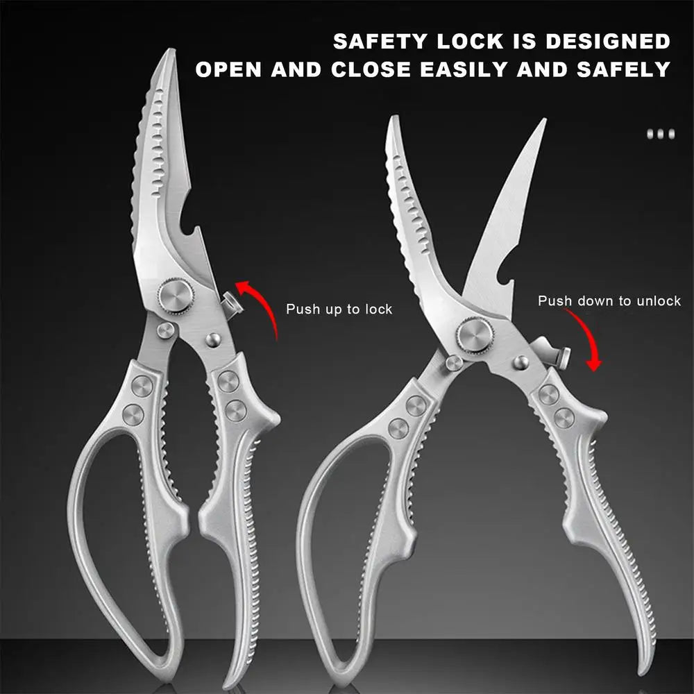 Multifunctional Stainless Steel Kitchen Tools For Cutting Vegetables Meat Fish Food Scissors Kitchen Multi-purpose Tools