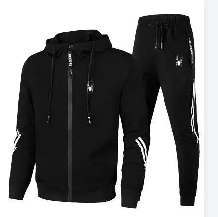 Spring Autumn Men Tracksuits Sets Long Sleeve Hoodie+Jogging Trousers 2 Piece Fitness Running Suits Sportswear Casual Clothing