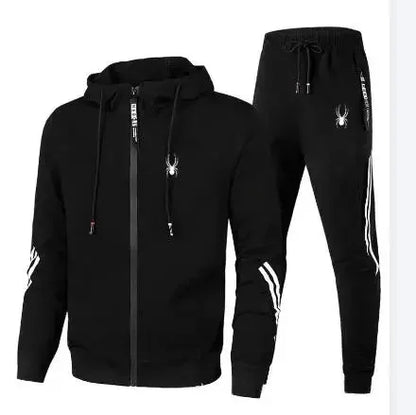 Spring Autumn Men Tracksuits Sets Long Sleeve Hoodie+Jogging Trousers 2 Piece Fitness Running Suits Sportswear Casual Clothing