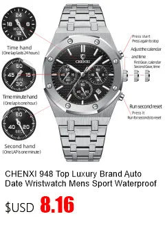 CHENXI 104A Waterproof Top Brand Luxury couple watches Watch for Women Men With Simulated-Ceramics Strap relojes para damas