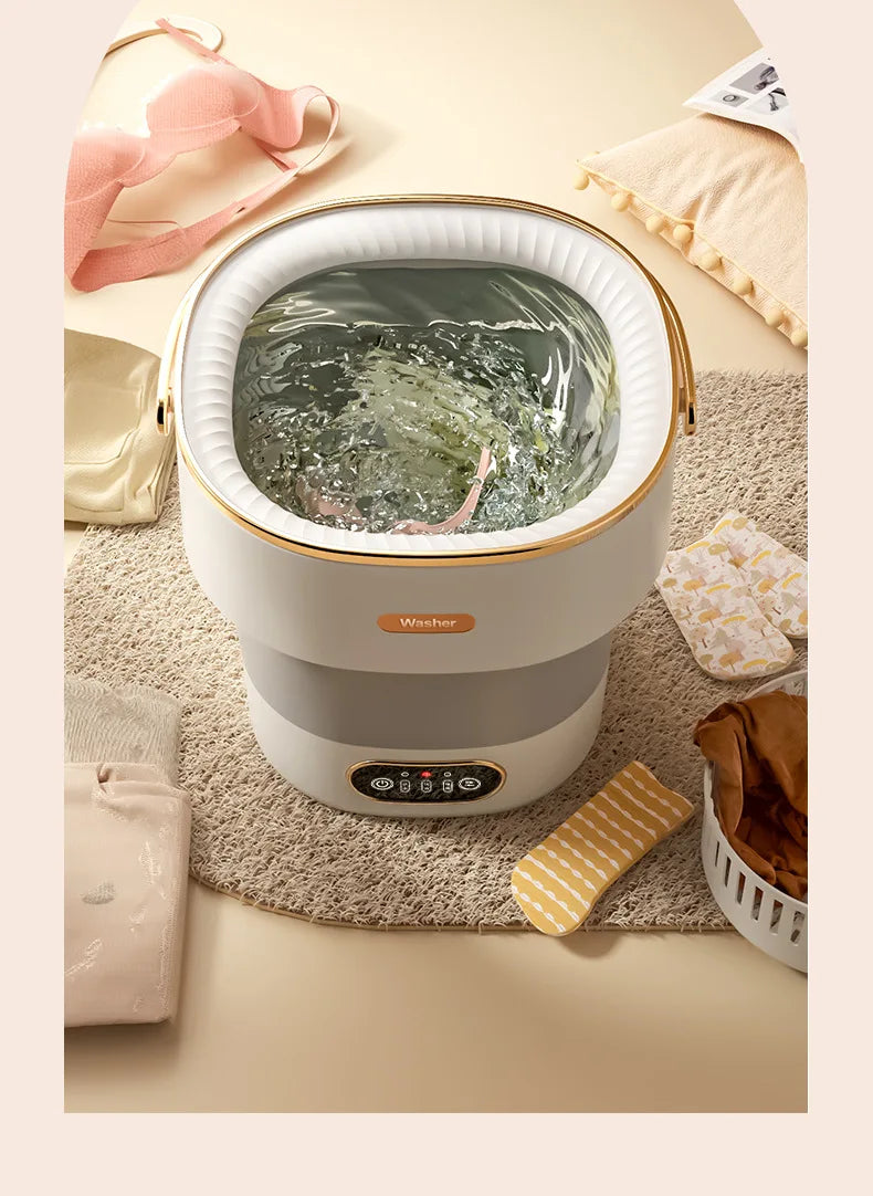 13L Portable Foldable Washing Machine with Spin Dryer for Socks Underwear Panties Washer Home Large Capacity Washing Machine