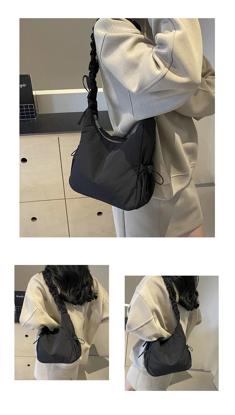 Soft Design Cloth Small Shopper Shopping Underarm Bags Lady Shoulder Bag for Women 2024 Trend Fashion Y2K Handbags сумка
