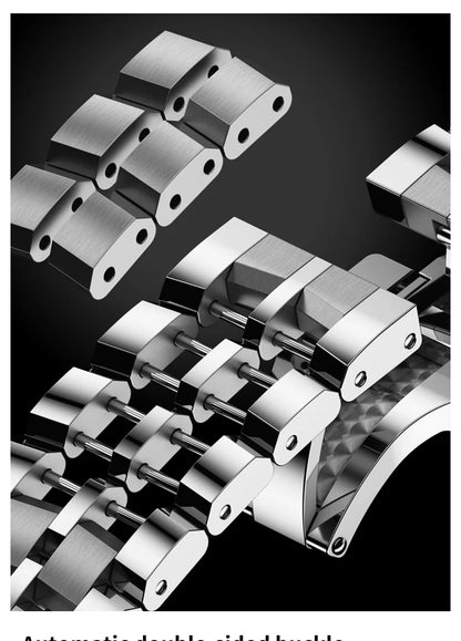 IDEAL KNIGHT 6808 Man Watch Blue Earth Dial Hollow Mechanical Watches For Men Waterproof Tourbillon Men's Automatic Wristwatches