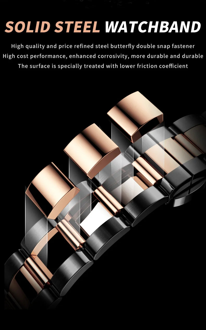 OUPINKE 3206 Mens Watches  Automatic Mechanical Wristwatch For Man Stainless Steel Waterproof Luminous Sapphire Luxury Original