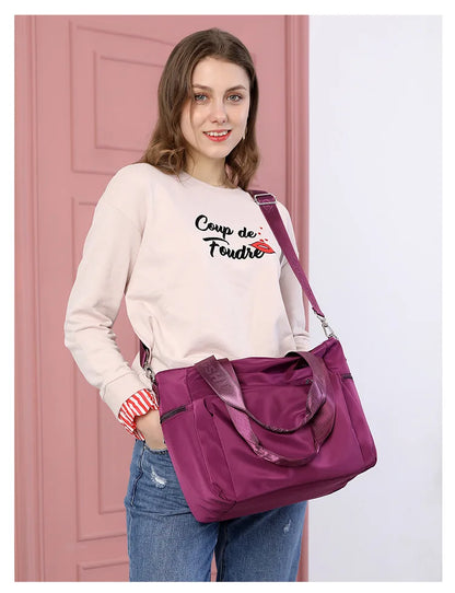 Simple and Fashionable Ladies Tote Bag Large-capacity Women's Lightweight Shoulder Bag Trendy Casual Hand-held Messenger Bag