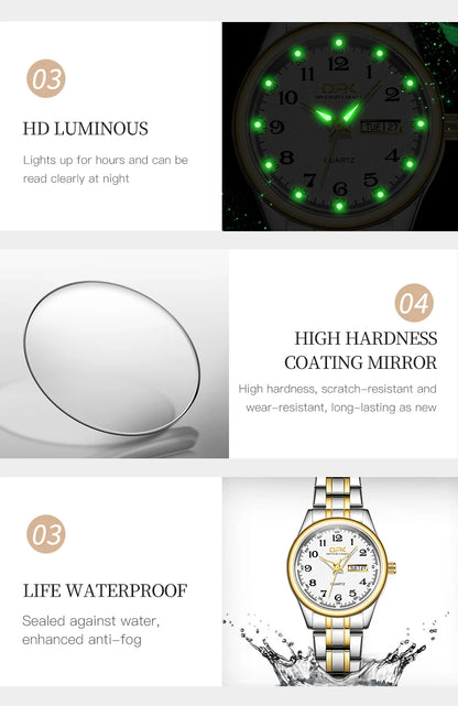OPK 8110 Watch For Women Quartz Watch Waterproof Classic Luxury Brand Ladies Watch Stainless Steel Strap Watches Reloj Mujer