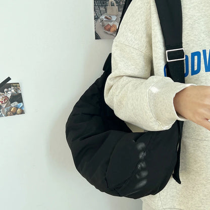 Fashion Women Large Capacity Crossbody Shoulder Bag Down Cotton Casual Simple And Versatile