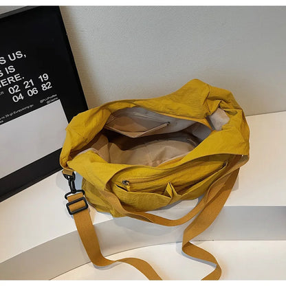 Summer New Large Capacity Crossbody Bag Nylon Fashionable Single Shoulder Handbag Women's Casual Tote Bag