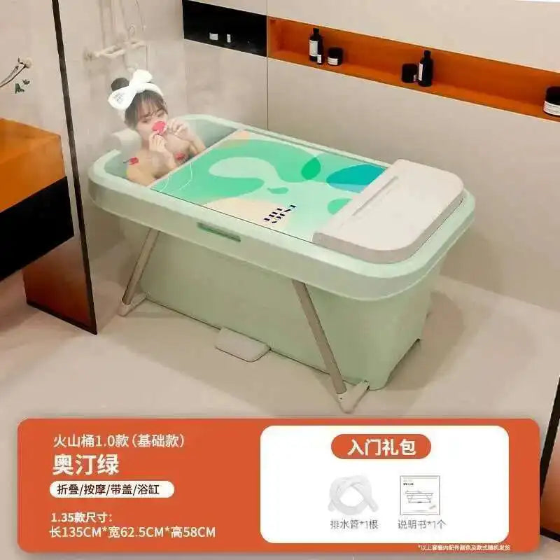 Automatic Foldable Spa Bathtub Heating Sweat Steaming Bathtub Comfortable Home Portable Bucket Adult Full Body Bath Bucket T