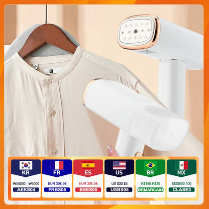 Portable 130ml Handheld Garment Steamer | 1000W Fast-Heat Fabric Steamer for Home & Travel