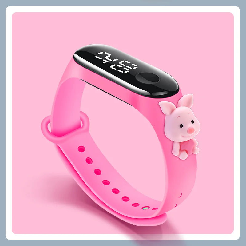 Cute Rainbow Unicorn Kids Watches for Girls LED Bracelet 3D Dinosaur Children Watch Boy Luminous Digital Clock Waterproof ninos