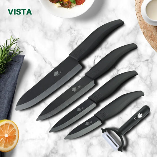 Ceramic Fruit Knife for Kitchen 3 4 5 6 inch Chef Knife with Sheath Utility Slicing Cooking Tool for Vegetable Rustproof Zirconi