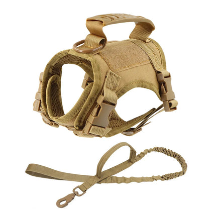 Tactical Cat Harness For Walking Escape Proof Adjustable Pet Vest Harness Soft Mesh With Control
