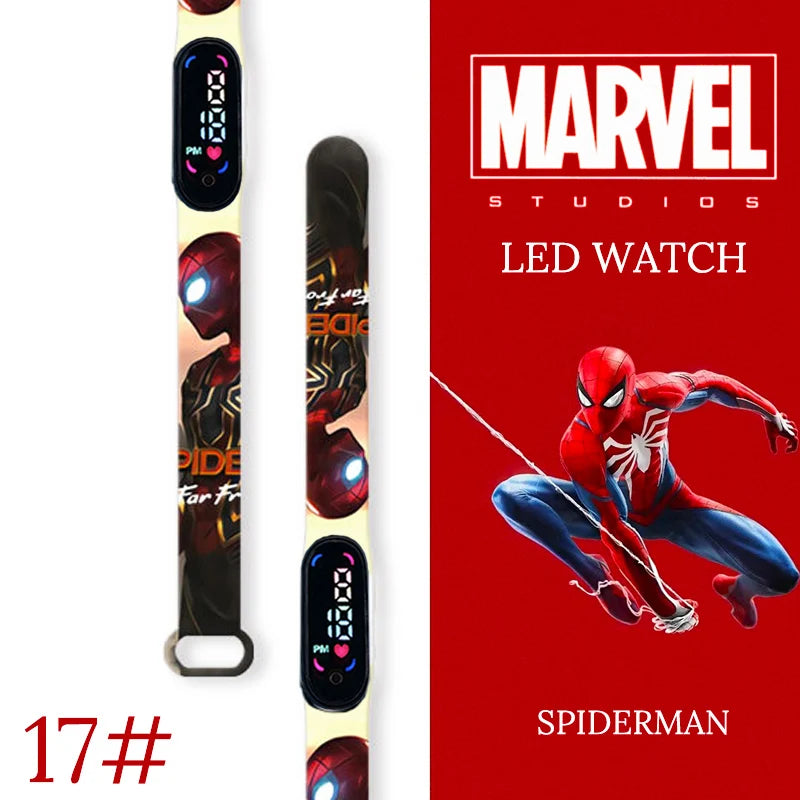 MINISO Spiderman Kid's Watches Men Sport Wristband Bracelet Waterproof Children Digital Watch Boys LED Clock relogio montre