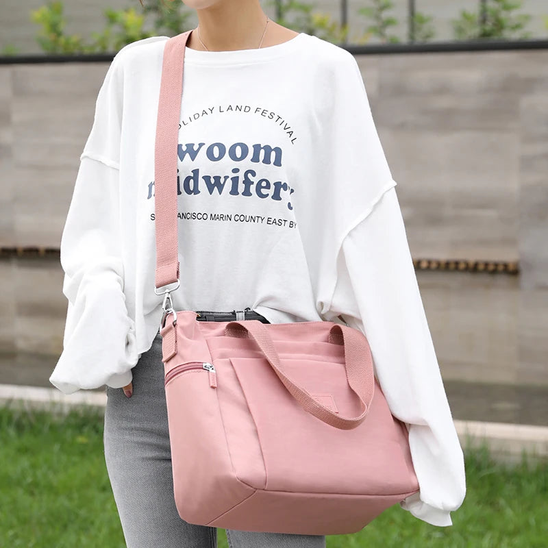 Fashion Large Capcity Women Causal Tote High Quality Durable Nylon Shoulder Bag Female Fabric Big Handbag Shopping Bag