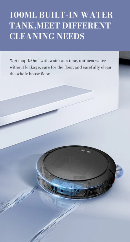 Intelligent Sweeping Robot Large Water Tank Mobile App Remote Control Planning And Cleaning Line Low Noise 2000 Pa Large Suction