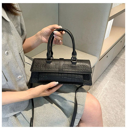 Fashion Ladies Shoulder Bag 2025 New Purses and Handbags High Quality PU Stone Pattern Crossbody Bag for Women Armpit Clutch Bag