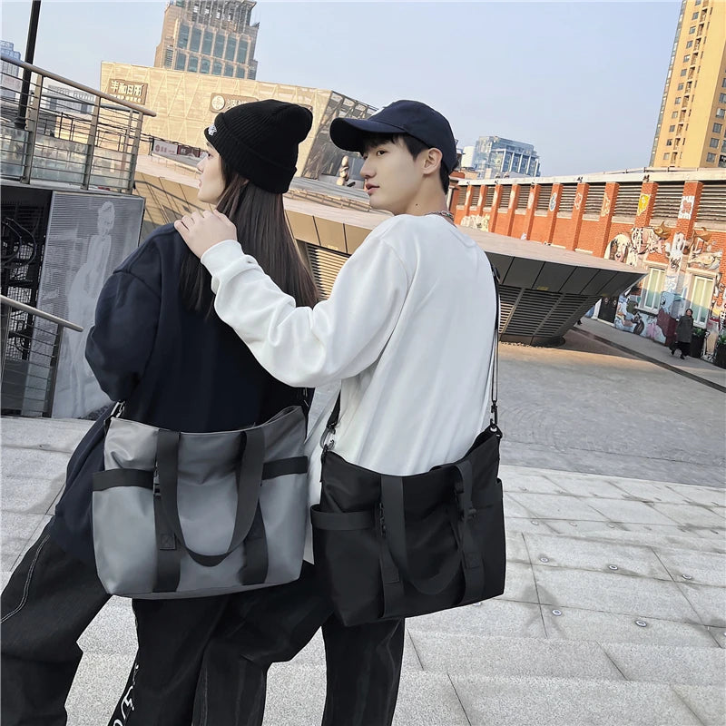 HOCODO Waterproof Women Travel Handbag Large Capacity Ladies Messenger Bag Solid Color Female Crossbody Nylon Shoulder Bag Women