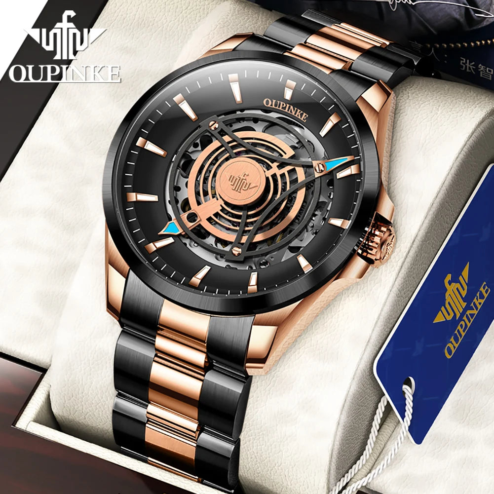 OUPINKE 3206 Mens Watches  Automatic Mechanical Wristwatch For Man Stainless Steel Waterproof Luminous Sapphire Luxury Original