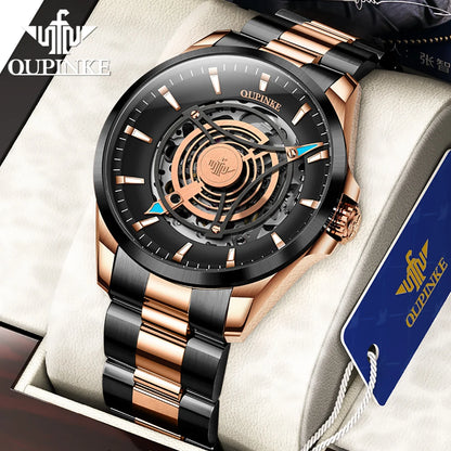 OUPINKE 3206 Mens Watches  Automatic Mechanical Wristwatch For Man Stainless Steel Waterproof Luminous Sapphire Luxury Original
