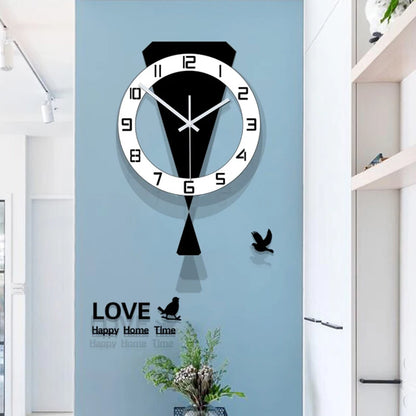 Luxury Swinging Wall Clock | Silent Pendulum Wall Hanging Clock for Living Room, Restaurant & Home Decoration