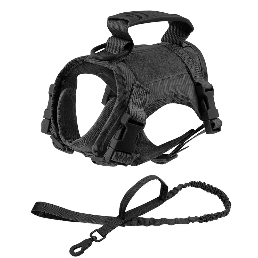 Tactical Cat Harness For Walking Escape Proof Adjustable Pet Vest Harness Soft Mesh With Control