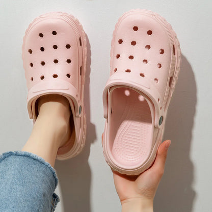 EVA Unisex Hole Shoes Beach Thick Bottom Outdoor Slippers Comfortable Breathable Indoor Slippers