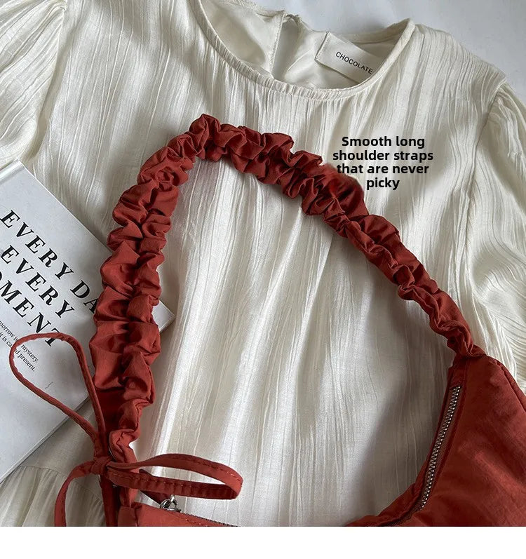 Soft Design Cloth Small Shopper Shopping Underarm Bags Lady Shoulder Bag for Women 2024 Trend Fashion Y2K Handbags сумка