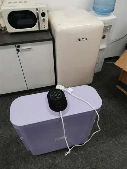 Villa Automatic Heating Folding Bath Bucket Full Body Sweat Steam Bath Barrel Constant Temperature Thickening Portable Bathtub H