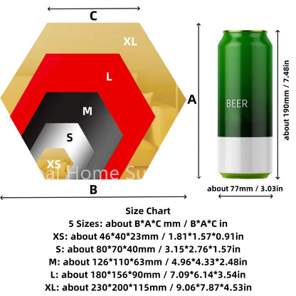 6/12PCS Acrylic Hexagon Wall Mirror Stickers | Self-Adhesive Mosaic Tile Decals for DIY Home Decoration & Art Gifts
