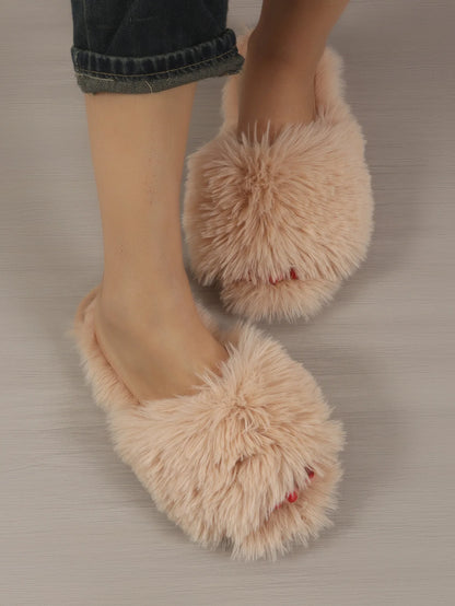Women's Indoor Slippers 2024 Autumn and Winter New Plush Home Lazy Slippers Anti slip Durable Fashion Warm Sandals Slippers