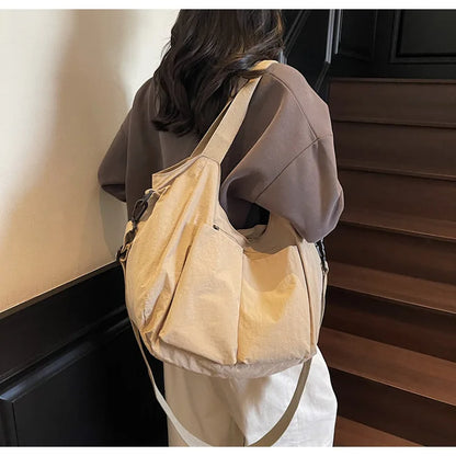 Summer New Large Capacity Crossbody Bag Nylon Fashionable Single Shoulder Handbag Women's Casual Tote Bag