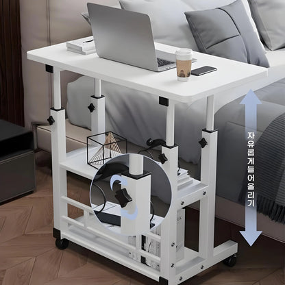 Double-Layer Office Desk Computer Lazy Table with storage shelf Laptop