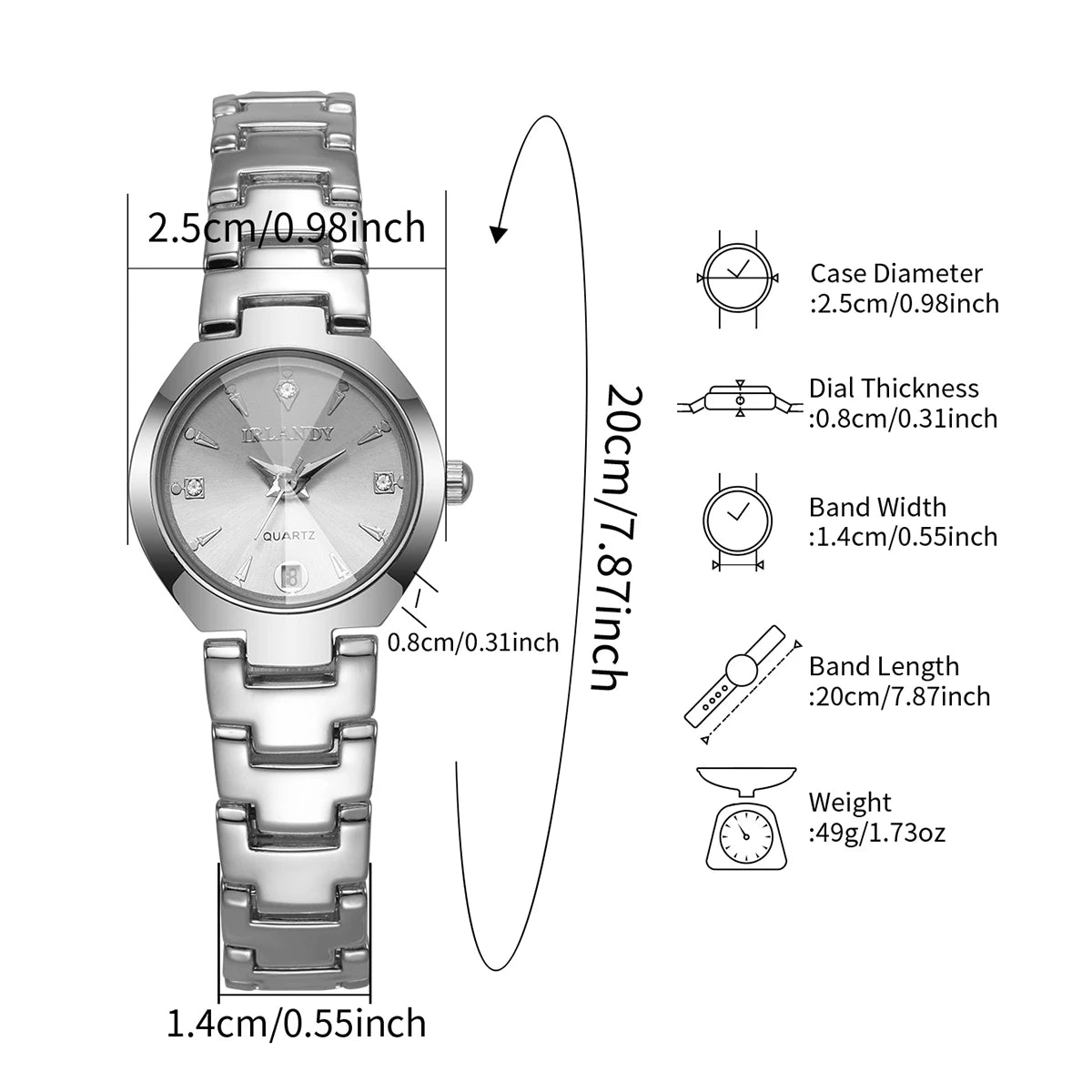 Luxury Women Watches Fashion Small Dial Quartz Watch Ladies Calendar Wristwatches Reloj Mujer（Without Box）