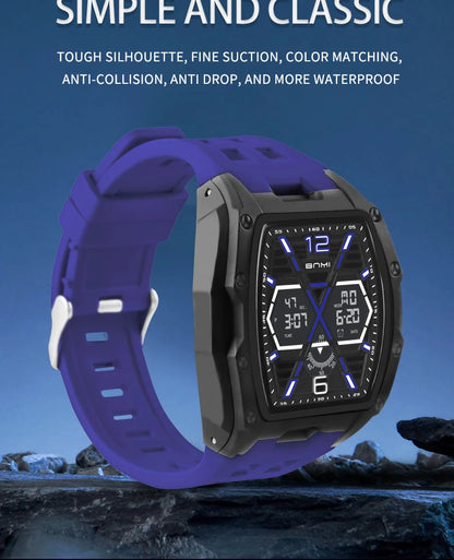 Multifunctional Sports Watches For Men Outdoor Waterproof Alarm Clock LED Digital Luminous Display Students Electronic Watch