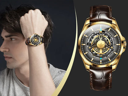 OUPINKE 3206 Mens Watches  Automatic Mechanical Wristwatch For Man Stainless Steel Waterproof Luminous Sapphire Luxury Original