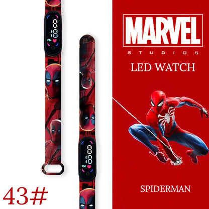 MINISO Spiderman Kid's Watches Men Sport Wristband Bracelet Waterproof Children Digital Watch Boys LED Clock relogio montre