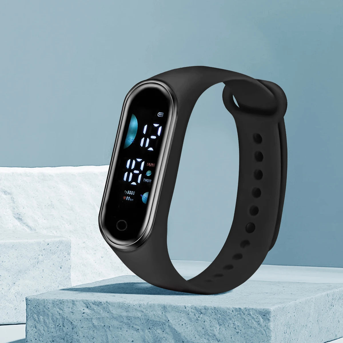 Children's Smart Sports Watch Bracelet LED Date Touch Screen Electronic Watch Boys and Girls Student Festival Gift