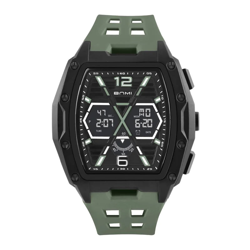 Multifunctional Sports Watches For Men Outdoor Waterproof Alarm Clock LED Digital Luminous Display Students Electronic Watch