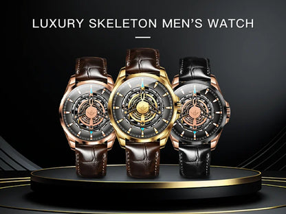 OUPINKE 3206 Mens Watches  Automatic Mechanical Wristwatch For Man Stainless Steel Waterproof Luminous Sapphire Luxury Original