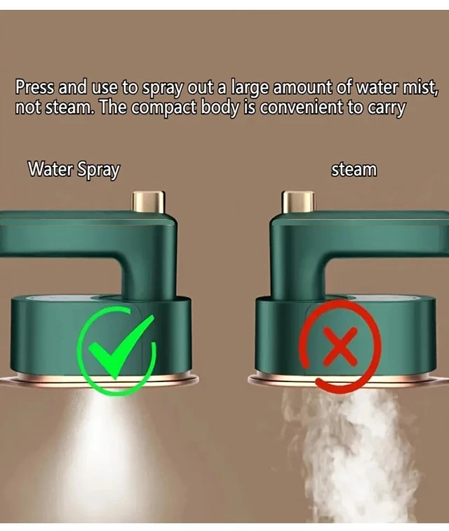 2-in-1 Handheld Steam Iron | Portable Garment Steamer & Ironing Machine for Travel & Home Use