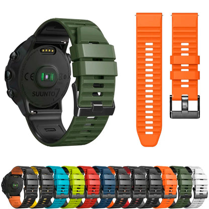 New 24mm Silicone Watch Strap Band For Suunto 7/ 9 /D5  Spartan Sport Wrist HR Baro Smart Watch Band Replacement Wrist Strap