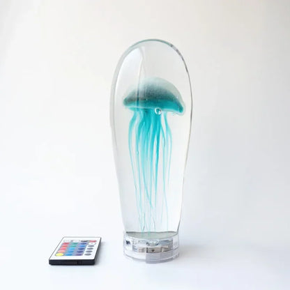 Glass Crystal Luminous Jellyfish Ornament | Nordic Mediterranean Home Decoration & Luxury Table Art Piece