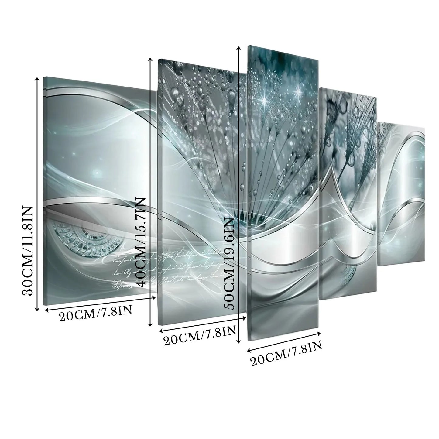 5Pcs Modern Landscape Canvas Wall Art | Exquisite Home Decoration Painting for Living Room & Bedroom