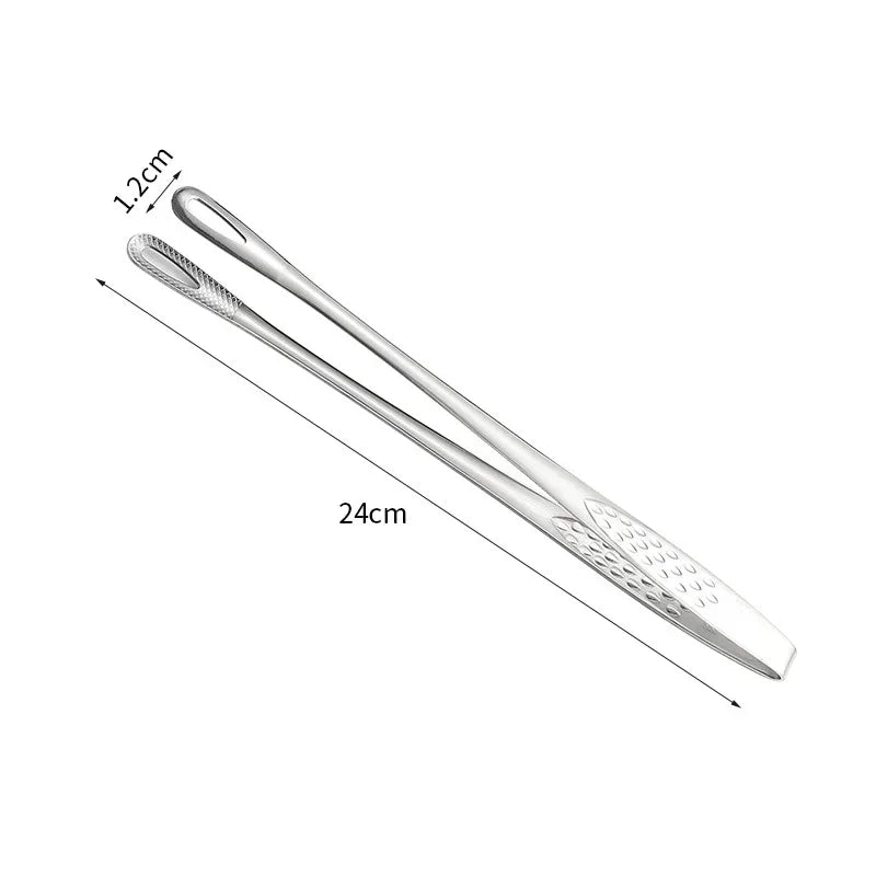 BBQ Grill Meat Tongs Stainless Steel Grill Tongs Barbecue Clip Kitchen Meat Cooking Utensils Barbecue Cooking Clamp Tool