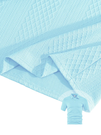 2025 Summer New Men's Casual Sportswear Polo Shirt With A Lapel, Men's Short-sleeved Shirt And Shorts, Jacquard Texture Suit